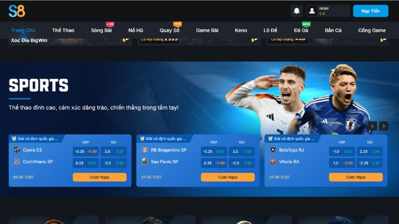 Tại sao nên chơi kèo tỷ số tại S8?