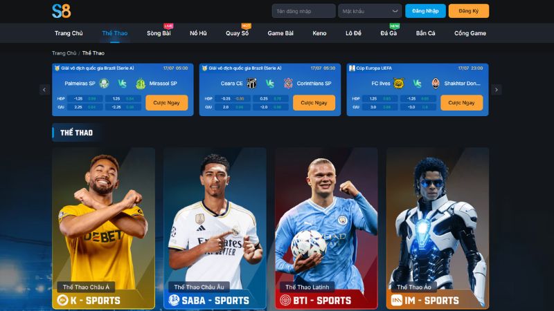 Đánh giá chất lượng tại sảnh cược thể thao S8